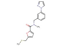 N-methyl-5-[(methylthio)methyl]-N-[3-(1H-pyrazol-1-yl)benzyl]-2-furamide