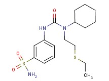 3-[({cyclohexyl[2-(ethylthio)ethyl]amino}carbonyl)amino]benzenesulfonamide