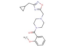 1-{[3-(cyclopropylmethyl)-1,2,4-oxadiazol-5-yl]methyl}-4-(2-methoxybenzoyl)piperazine