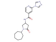 N-(1-cycloheptyl-5-oxopyrrolidin-3-yl)-2-(4H-1,2,4-triazol-4-yl)isonicotinamide