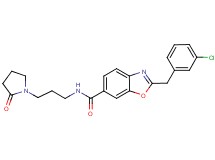 2-(3-chlorobenzyl)-N-[3-(2-oxo-1-pyrrolidinyl)propyl]-1,3-benzoxazole-6-carboxamide