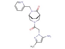 (1S*,5R*)-3-[(5-amino-3-methyl-1H-pyrazol-1-yl)acetyl]-6-(2-pyridinylmethyl)-3,6-diazabicyclo[3.2.2]nonan-7-one