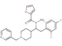 N-{2-(2,4-difluorophenyl)-1-[1-(3-pyridinylmethyl)-4-piperidinyl]ethyl}-N-methyl-2-furamide