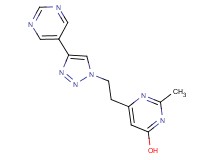 2-methyl-6-[2-(4-pyrimidin-5-yl-1H-1,2,3-triazol-1-yl)ethyl]pyrimidin-4-ol