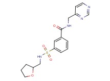 N-(pyrimidin-4-ylmethyl)-3-{[(tetrahydrofuran-2-ylmethyl)amino]sulfonyl}benzamide
