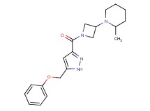 2-methyl-1-(1-{[5-(phenoxymethyl)-1H-pyrazol-3-yl]carbonyl}azetidin-3-yl)piperidine