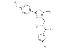 N-methyl-N-({5-methyl-2-[4-(methylthio)phenyl]-1,3-oxazol-4-yl}methyl)-1-(4-methyl-1,3-thiazol-2-yl)ethanamine