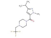 1-[(3-isopropyl-1-methyl-1H-pyrazol-5-yl)carbonyl]-4-(2,2,2-trifluoroethyl)piperazine