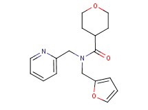 N-(2-furylmethyl)-N-(pyridin-2-ylmethyl)tetrahydro-2H-pyran-4-carboxamide