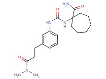 1-{[({3-[3-(dimethylamino)-3-oxopropyl]phenyl}amino)carbonyl]amino}cycloheptanecarboxamide