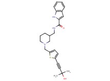 N-[(1-{[5-(3-hydroxy-3-methyl-1-butyn-1-yl)-2-thienyl]methyl}-3-piperidinyl)methyl]-1H-indole-2-carboxamide