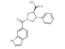 (3S*,4R*)-1-(1H-indol-6-ylcarbonyl)-4-phenylpyrrolidine-3-carboxylic acid