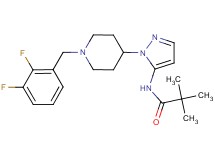N-{1-[1-(2,3-difluorobenzyl)-4-piperidinyl]-1H-pyrazol-5-yl}-2,2-dimethylpropanamide