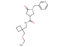 N-{[1-(ethoxymethyl)cyclobutyl]methyl}-5-oxo-1-(3-pyridinylmethyl)-3-pyrrolidinecarboxamide