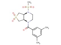 (4aS*,7aR*)-1-(3,5-dimethylbenzoyl)-4-(methylsulfonyl)octahydrothieno[3,4-b]pyrazine 6,6-dioxide