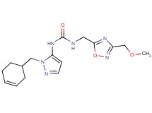N-[1-(cyclohex-3-en-1-ylmethyl)-1H-pyrazol-5-yl]-N'-{[3-(methoxymethyl)-1,2,4-oxadiazol-5-yl]methyl}urea