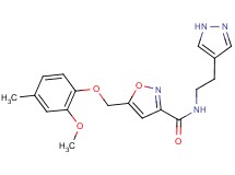 5-[(2-methoxy-4-methylphenoxy)methyl]-N-[2-(1H-pyrazol-4-yl)ethyl]isoxazole-3-carboxamide