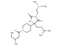 3-[2-(dimethylamino)ethyl]-5-(3-methylbutyl)-5-[1-(3-methylpentanoyl)-4-piperidinyl]-2,4-imidazolidinedione