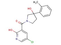 5-chloro-3-{[3-hydroxy-3-(2-methylphenyl)-1-pyrrolidinyl]carbonyl}-2-pyridinol