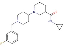 N-cyclopropyl-1'-(3-fluorobenzyl)-1,4'-bipiperidine-3-carboxamide