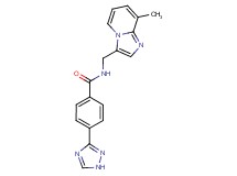 N-[(8-methylimidazo[1,2-a]pyridin-3-yl)methyl]-4-(1H-1,2,4-triazol-3-yl)benzamide