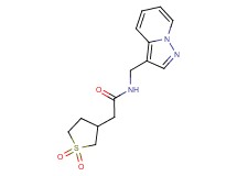 2-(1,1-dioxidotetrahydro-3-thienyl)-N-(pyrazolo[1,5-a]pyridin-3-ylmethyl)acetamide