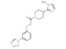 4-(1-methyl-1H-imidazol-2-yl)-1-{[3-(1H-tetrazol-1-yl)phenoxy]acetyl}piperidine