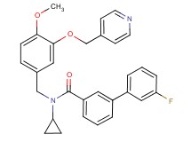 N-cyclopropyl-3'-fluoro-N-[4-methoxy-3-(4-pyridinylmethoxy)benzyl]-3-biphenylcarboxamide