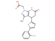 {4-[5-(2-chlorophenyl)-2-furyl]-3-methyl-6-oxo-4,5,6,7-tetrahydro-1H-pyrazolo[3,4-b]pyridin-1-yl}acetic acid