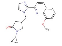 1-cyclopropyl-4-{[2-(8-methoxyquinolin-2-yl)-1H-imidazol-1-yl]methyl}pyrrolidin-2-one