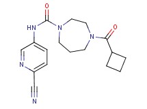 N-(6-cyanopyridin-3-yl)-4-(cyclobutylcarbonyl)-1,4-diazepane-1-carboxamide