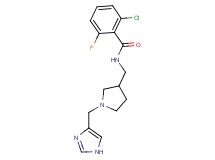 2-chloro-6-fluoro-N-{[1-(1H-imidazol-4-ylmethyl)pyrrolidin-3-yl]methyl}benzamide