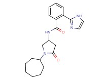 N-(1-cycloheptyl-5-oxopyrrolidin-3-yl)-2-(1H-imidazol-2-yl)benzamide