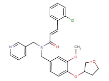 (2E)-3-(2-chlorophenyl)-N-[3-methoxy-4-(tetrahydro-3-furanyloxy)benzyl]-N-(3-pyridinylmethyl)acrylamide