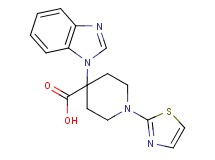 4-(1H-benzimidazol-1-yl)-1-(1,3-thiazol-2-yl)piperidine-4-carboxylic acid
