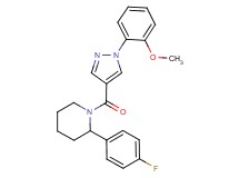 2-(4-fluorophenyl)-1-{[1-(2-methoxyphenyl)-1H-pyrazol-4-yl]carbonyl}piperidine