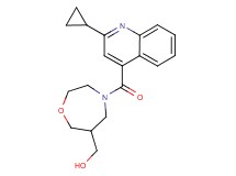 {4-[(2-cyclopropylquinolin-4-yl)carbonyl]-1,4-oxazepan-6-yl}methanol