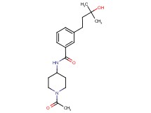 N-(1-acetyl-4-piperidinyl)-3-(3-hydroxy-3-methylbutyl)benzamide