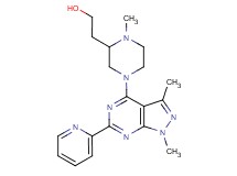 2-[4-(1,3-dimethyl-6-pyridin-2-yl-1H-pyrazolo[3,4-d]pyrimidin-4-yl)-1-methylpiperazin-2-yl]ethanol