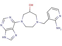 1-[(2-aminopyridin-3-yl)methyl]-4-(9H-purin-6-yl)-1,4-diazepan-6-ol