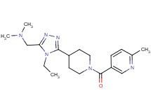 1-(4-ethyl-5-{1-[(6-methylpyridin-3-yl)carbonyl]piperidin-4-yl}-4H-1,2,4-triazol-3-yl)-N,N-dimethylmethanamine