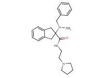 2-[benzyl(methyl)amino]-N-[2-(1-pyrrolidinyl)ethyl]-2-indanecarboxamide