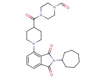 4-{[1-(2-cycloheptyl-1,3-dioxo-2,3-dihydro-1H-isoindol-4-yl)-4-piperidinyl]carbonyl}-1-piperazinecarbaldehyde