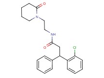 3-(2-chlorophenyl)-N-[2-(2-oxo-1-piperidinyl)ethyl]-3-phenylpropanamide