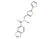 N-methyl-N-{[2-(2-thienyl)-1,3-thiazol-4-yl]methyl}-1,3-benzothiazole-6-carboxamide