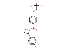 4-(4-{[2-(4-fluorophenyl)-1-azetidinyl]carbonyl}phenyl)-2-methyl-2-butanol