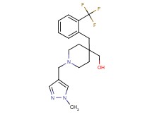 {1-[(1-methyl-1H-pyrazol-4-yl)methyl]-4-[2-(trifluoromethyl)benzyl]-4-piperidinyl}methanol