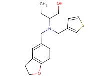 2-[(2,3-dihydro-1-benzofuran-5-ylmethyl)(3-thienylmethyl)amino]butan-1-ol