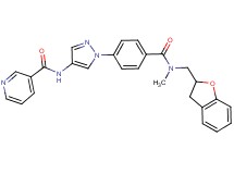 N-[1-(4-{[(2,3-dihydro-1-benzofuran-2-ylmethyl)(methyl)amino]carbonyl}phenyl)-1H-pyrazol-4-yl]nicotinamide