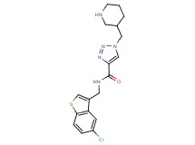 N-[(5-chloro-1-benzothien-3-yl)methyl]-1-(piperidin-3-ylmethyl)-1H-1,2,3-triazole-4-carboxamide